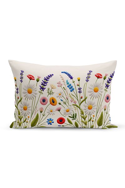 Bertille Home Flower Spring Series Κάλυμμα μαξιλαριού με ψηφιακή εκτύπωση διπλής όψης (Άνοιξη)
