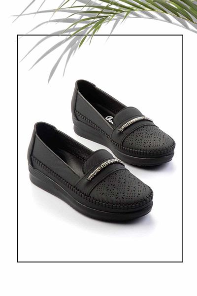 Bambi Schwarz Damen Freizeitschuhe K 01621073609