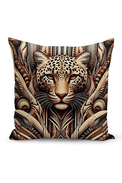 Bertille Home Класическа двустранна калъфка за възглавница с дигитален печат от серията Leopard (леопард)