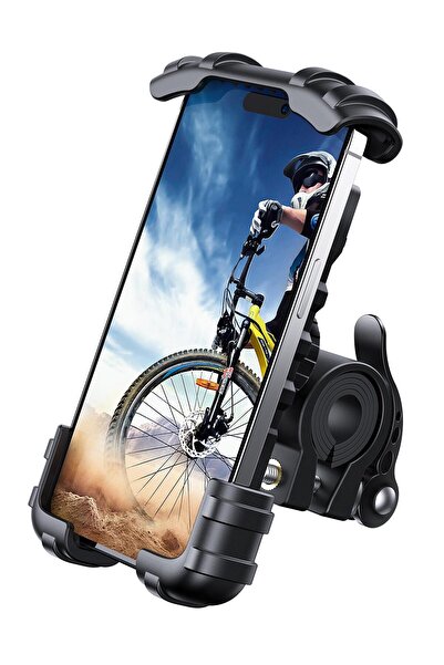 Motosiklet ve Bisiklet Telefon Tutucu 360 Derece Döndürülebilir BM02BLACK Uyumlu