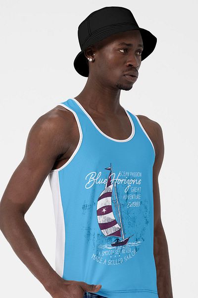 Miami Beach Digital Printed Men's Athlete
