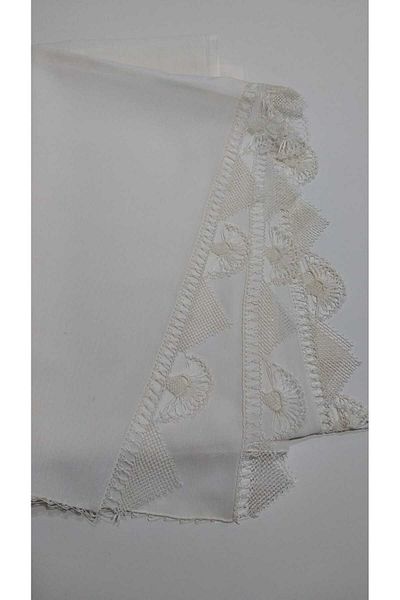 Papatyam Handcrafted Needlepoint Chiffon Prayer Cloth Single Edge Yemei / Dowry Yemeni 140X80