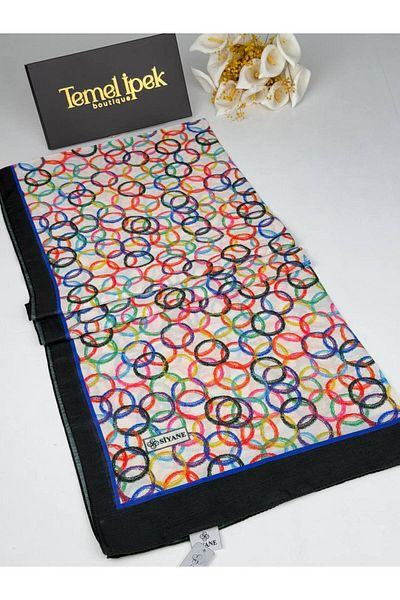 Siyane Patterned Cotton Fabric Shawl 75X190 cm