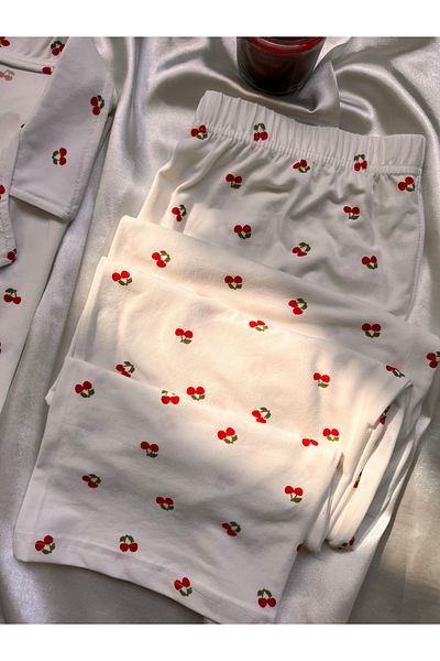 beshineunderwear Cherry Dream Combed Cotton Pajama Set