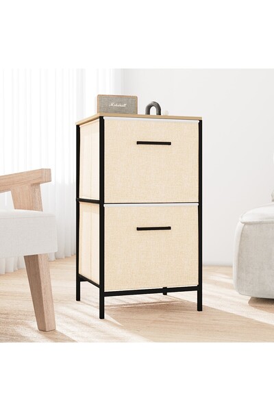 eportatif Çok Amaçlı Dolap 2 Çekmeceli Orta Boy Komodin Sehpa