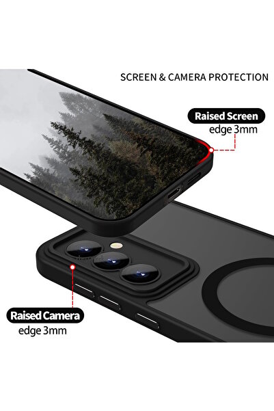 m.tk moveteck Samsung Galaxy A56 Kılıf Mat Magsafe Şarj Özellikli Darbe Önleyici Hassas Butonlu Tam Kamera Lensli