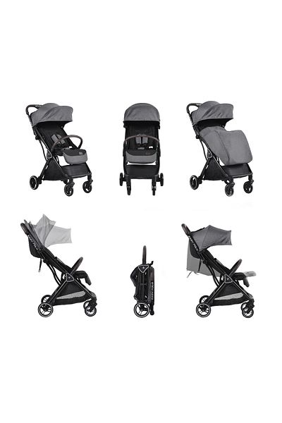 OEM Cangaroo Easy Fold Automatic Folding Sports Stroller Gray, lightweight aluminum frame