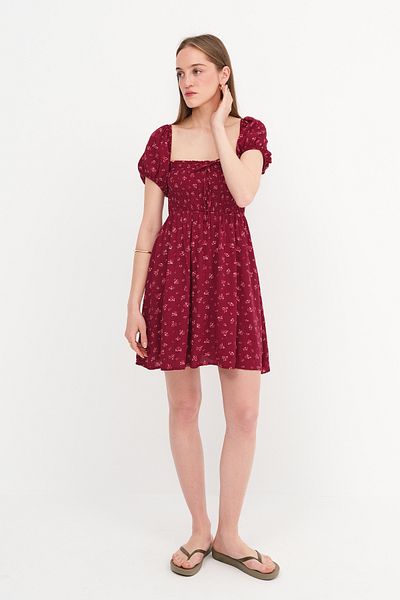 Addax Rochie mini cu imprimeu cu cravată la spate E17122