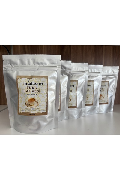 Müdavim Orta Kavrulmuş Türk Kahvesi 5x100 gr (Toplam 500 gr)