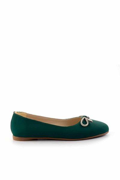 Bambi Green Lame Stone Nubuck Women's Babet K 01823016301
