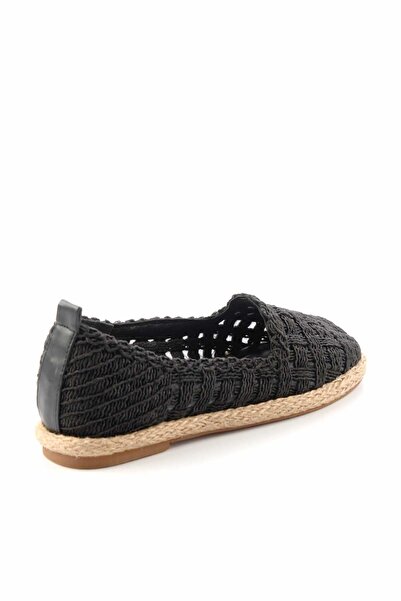 Bambi Black Knitted Women's Espadrille K01874052316