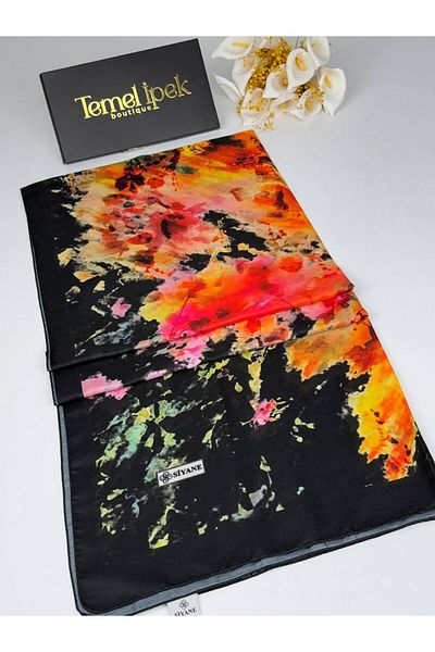 Siyane Σάλι από βαμβακερό ύφασμα με σχέδιο 75x190 cm