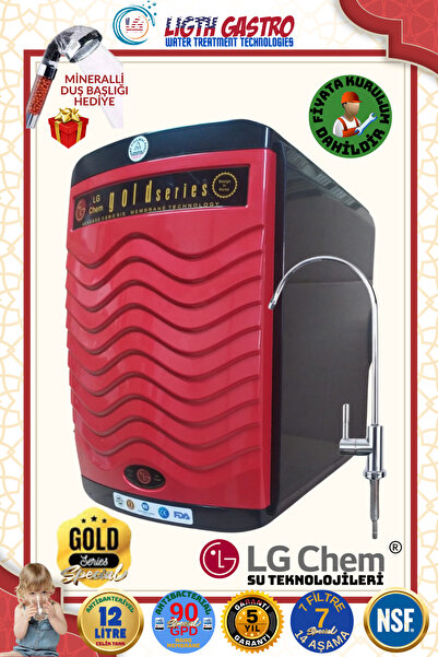 light gastro Lg Chem Gold Montaj Dahil 12 Litre 7 Filitre 14 Aşamalı Su Arıtm...