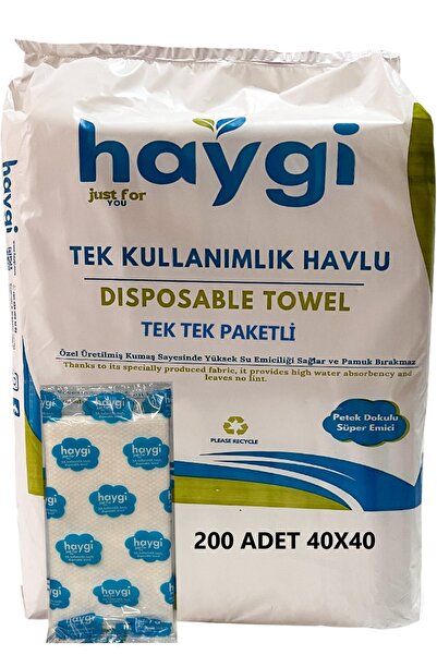 galaksihome Tek Tek Paketli Havlu Tek Kullanımlık Manikür Pedikür Havlusu 40x...