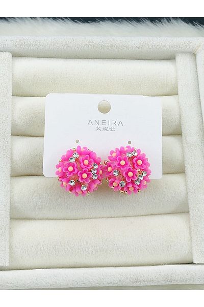 DS DİAMONDSHOP New Season Earrings with Flower Figures Bykp- 202505704
