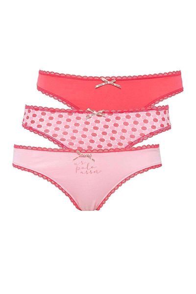 U.S. Polo Assn. Pink Printed Women's 3 Slip Suit Ilc2.66J32R5-Zp