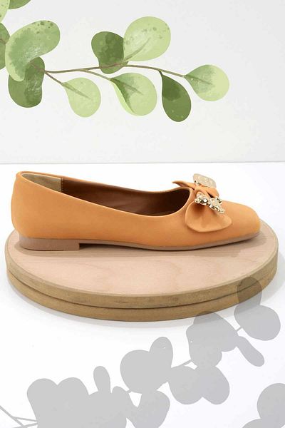 Bambi Orange Nubuck Damen Loafer Schuhe K 01641121401