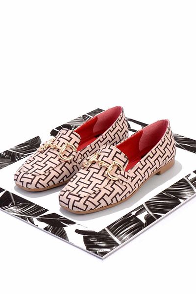 Bambi Beige bedruckter Stoff Damen Babet K 01641167204