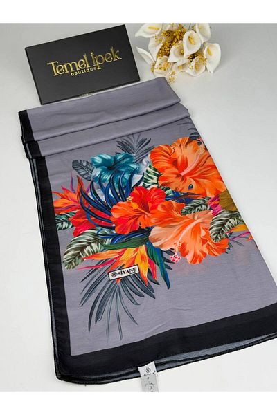 Siyane Patterned Cotton Fabric Shawl 75X190 cm