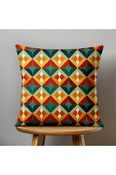 Filamente Husă cu model geometric cu imprimare digitală pe două fețe