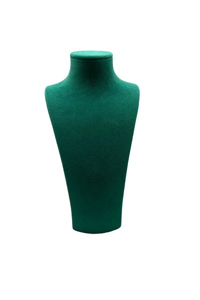 MeGass Dekor Domestic Production Suede Fabric Green Color 25/12 cm Necklace Choker Chain Jewelry Display Manikin