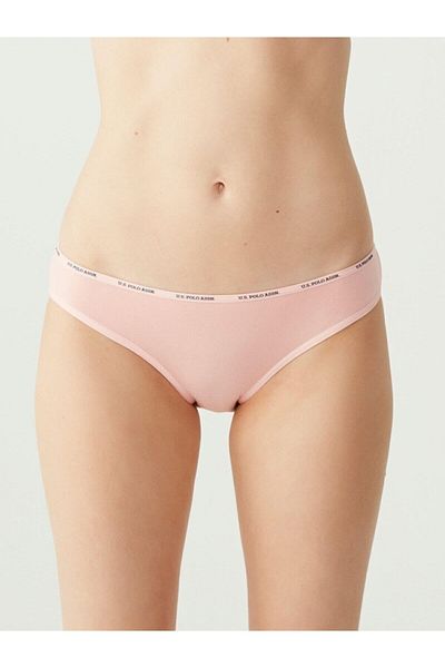 U.S. Polo Assn. Дамски костюм от 3 части в цвят сьомга, многоцветен, червен
