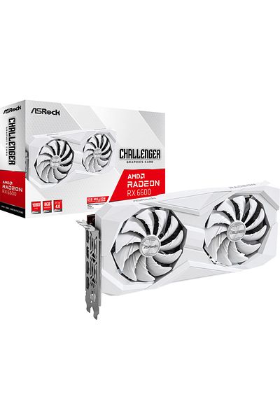 ASROCK Placa video ASRock Radeon RX 6600 Challenger White 8GB GDDR6 128-bit