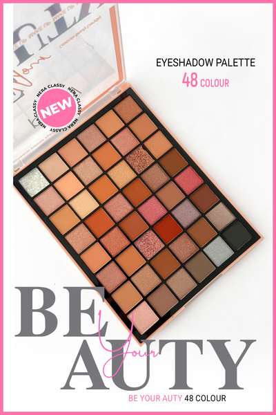 Nera Classy Pretty Beauty Büyük Boy Be Your Auty 48'li Far Paleti -glitter, M...