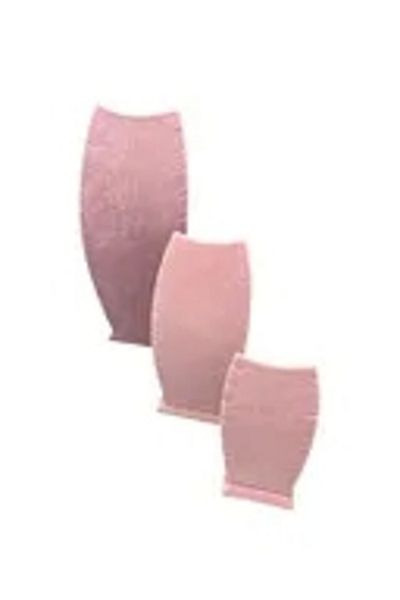 MeGass Dekor Domestic Production Suede Fabric Pink Color Triple Set Necklace - Chain Stand