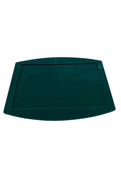 MeGass Dekor Domestic Production Suede Fabric Green Color Necklace Earring Ring Jewelry Service Presentation Table