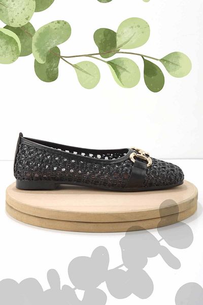 Bambi Schwarz gestrickte Damen-Espadrille K 01641167116