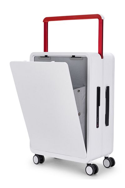 LİMRA Modern 24-inch polycarbonate 2-compartment suitcase, white