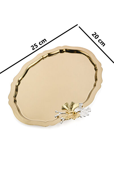 AHİR TİCARET 6 Adetbulut model Kelebek Aksesuarlı Kahve-Çay Servis Ve Sunum Tepsisi 25 cm x 20 cm