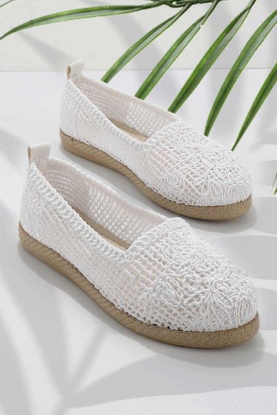 Bambi Weiße Espadrilles für Damen K01823012016