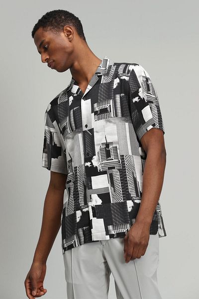 Lufian Ανδρικό Smart Shirt Resort Fit Μαύρο Veron