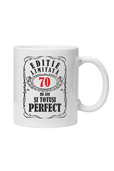 OEM Cana albă personalizată „ediție limitată”, 70 de ani, INOVATIX®. 330 ml
