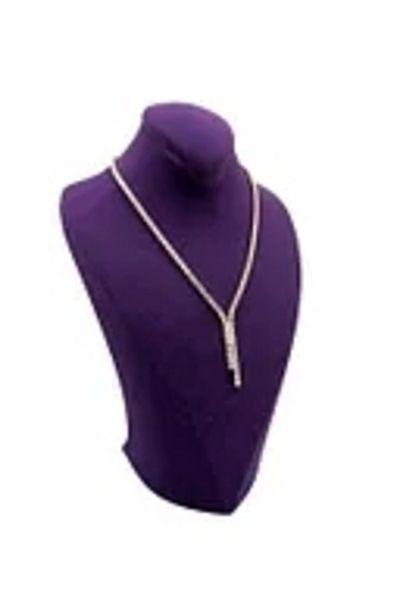MeGass Dekor Domestic Production Suede Fabric Purple Color 24/15 cm Necklace Choker Chain Jewelry Display Triangle Mannequin