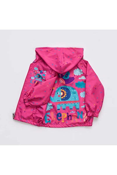 Merfer Pink Cardigan Windbreaker Raincoat Non-Spreading Waterproof 1-4 Years Old Children's Clothing