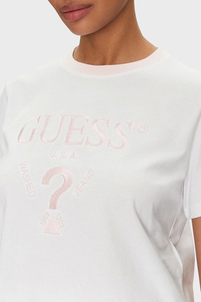 Guess FILANTA CROP TEE Γυναικείο λευκό μπλουζάκι V5GI18I3Z14-G011