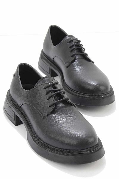 Bambi Shiny Black Women's Oxford Shoes K01763100309