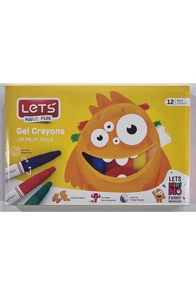 Lets 12 Colors Gel Crayon