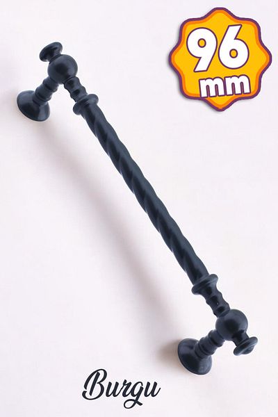 Badem10 Auger Antracit (96 MM - 9,6 CM) Mobilier metalic Sertar de bucătărie Dulap dulap Mâner de ușă Mâner de mâner