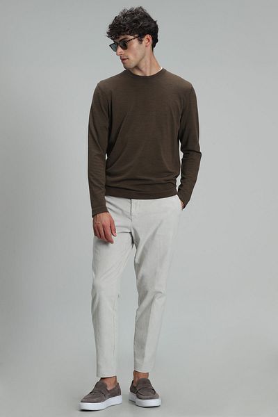 Lufian Star Men's Sweater Camel Hair