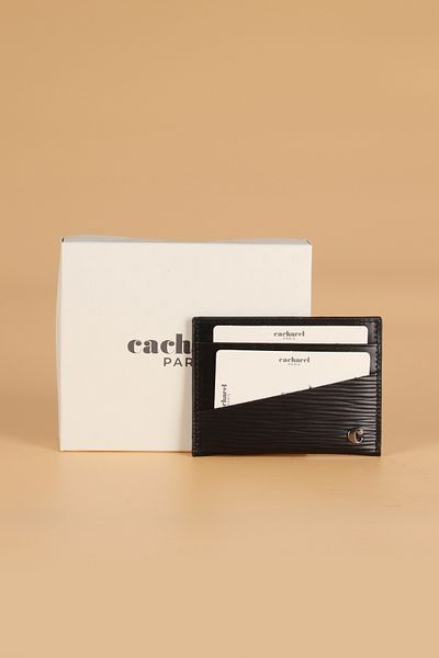 Cacharel 1983 Ware Men &Apos; S Wallet, Kakit and Black Analin