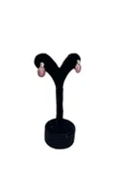 MeGass Dekor Domestic Production Suede Fabric Black Color 12 Cm Earring Display Accessory