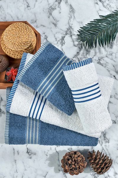 Formeya Badetuch-Set - Badetuch-Set - Badetuch und Haartuch-Set (2 Stück 50x90 cm + 2 Stück 70x140 cm)
