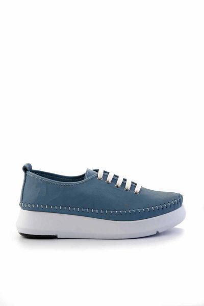 Bambi Pantofi casual de damă albastru din piele naturală K 01908005203