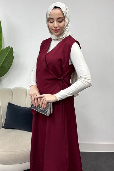 Tesettür Diyarı Dubai Vest Skirt Dumbbell Fabric Set