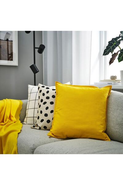 IKEA Husa de perna, galbenă, 50x50 cm. Perna interioară se vinde separat.