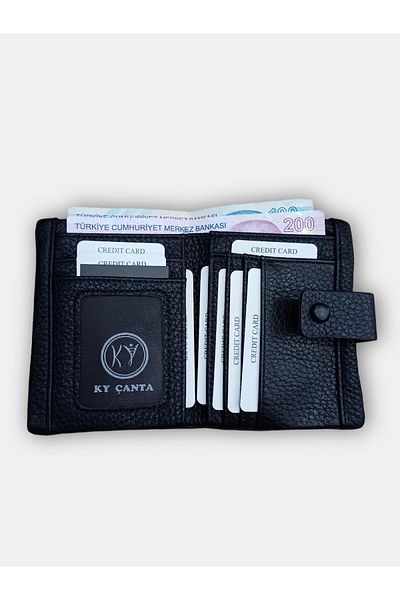 KY Women's Black Wallet - Card Holder a Quality Soft Leather, Medium Size